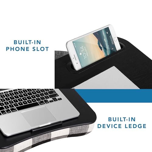 LAPGEAR Designer Lap Desk – Buffalo Check, 2-Pack with Storage Basket - color: Buffalo Check, size: 2-Pack + Basket