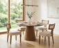 RIVOVA Rattan Dining Chairs Set of 4, Mid Century Modern Dining Chair Upholstered Linen Fabric Kitchen Side Chair, Modern Kitchen Armless Solid Wood Dining Chairs, Beige - color: Beige Rattan