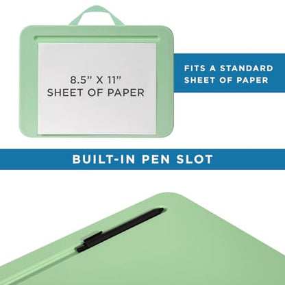 LAPGEAR Compact Lap Desk – Sage Green, Fits 14" Laptops - color: Sage Green, size: 14″ Laptop (Compact)