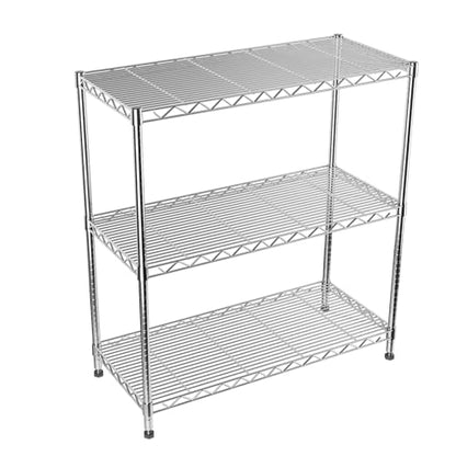 Adjustable 3-Tier Metal Wire Shelves on Wheels,35.4x17.7 x36.5(WxDxH) | Heavy Duty Standing Storage Rack with Lockable Wheels, Wire Shelving Unit for Garage, Kitchen, Office, Pantry,Laundry - color: 3-tier Chrome-35.4"x17.7" X36.5"(wxdxh)