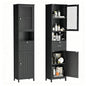 Greenvelly 67" Tall Bathroom Storage Cabinet, Narrow Freestanding Storage Unit with Magnetic Door, Drawer & Adjustable Shelves, Anti-Tip Floor Cabinet for Bathroom, Living Room, Black