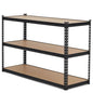 Heavy Duty 3-Tier Adjustable Metal Garage Shelving Unit – 1500 lbs Capacity, 60" W x 24" D x 36" H, Carbon Steel Freestanding Storage Shelf for Basement, Warehouse, Kitchen – Black Matte Hole - size: 60x24x36"