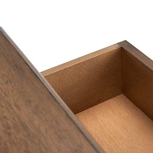 SAFAVIEH Furniture - Athena 3-Drawer Console Table - Brown - Solid Wood - Farmhouse Classic Design - Ideal for Entryway, Living Room, Hallway, 23.5" W x 13" D x 29.5" H (CNS5703C) - color: Brown