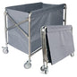 Collapsible Laundry Cart with Wheels Industrial 12 Bushel (400l) Commercial Laundry Hamper Large Heavy Duty Rolling Laundry Basket Waterproof Laundry Trucks for Home Organizer Storage - color: Gray