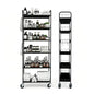 Slim Rolling Storage Cart with Wheels,10in 6 Tier Black | Narrow Space Rolling Shelving Unit , Metal Wire Mobile Organizer Rack for Kitchen Bathroom Office Laundry - size: 10in Black Cart