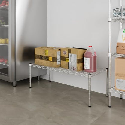 18" Deep x 42" Wide x 14" Height Wire Shelving Kit | 1-Tier | NSF Commercial Storage Rack Unit - size: 18" Deep x 42" Wide