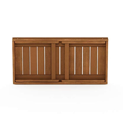 Furinno Tioman Outdoor Hardwood Coffee Folding Table, Natural - color: Natural, size: 17.8"D x 41"W x 16.9"H (folding)