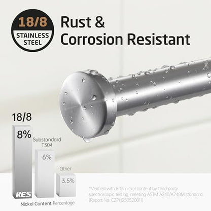 KES Width Adjustable Free Standing Towel Rack with 3X Thicker Weighted Golden Granite Base, 2-Tier Wooden Towel Rack Stand for Bathroom Floor, 18/8 Stainless Steel, Brushed Finish, BTH800-GBS - color: Golden Granite