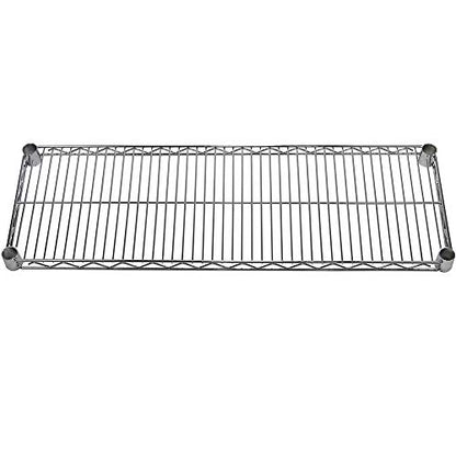 Shelving Inc. 12" d x 36" w Chrome Wire Shelving with 2 Tier Shelves, Weight Capacity 800lbs Per Shelf - size: 12"d x 36"w x 14"h
