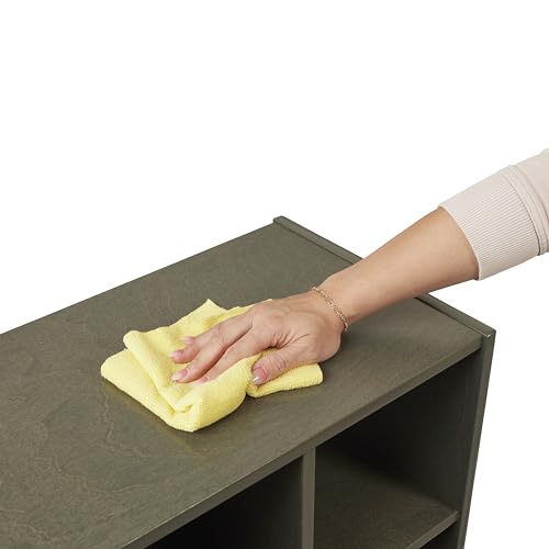 ECR4Kids Streamline 3-Section Toddler Coat Locker with Bench, Classroom Furniture, Grey Wash - color: Grey Wash