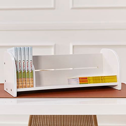 ECR4Kids Adjustable Forward-Facing Tabletop Book Display, Children's Furniture, White Wash - color: White Wash