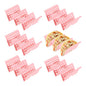 uxcell 6 Pcs Taco Holder Stands, Plastics Hollow Holder Can Hold 3 Soft/Hard Taco Street Tray Plates for Party Supplies Dishwasher and Microwave Safe, Pink - color: Pink