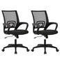 BestOffice Ergonomic Office Chair | Mid-Back Swivel Desk Chair | Black | with Lumbar Support, Adjustable Height & Breathable Backrest | Sponge Seat & Rolling Wheels | for Home, Office | Pack of 2 - color: Black, style: pack of 2