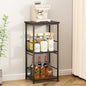 SWTYMIKI Coffee Bar Cabinet for Home - 3-Tier Sturdy Farmhouse Coffee Stand Station Multi-Purpose Buffet Sideboard - Kitchen Bar Table for Living Room, Corner, Small Space, Black - size: 16.54x11.81in, style: Espresso
