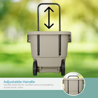 Suncast 2-Pack Multipurpose Rolling Lawn and Garden Utility Cart, 15 Gallon, Taupe - Outdoor Storage Carts with Wheels - Gardening Accessories, Tools, and Equipment - size: 2 Pack