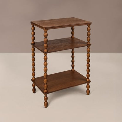 Creative Co-Op Bobbin Leg Rectangle Wood Accent Table, Walnut - color: Walnut Color, size: 20.5"L x 13.38"W x 29.5"H