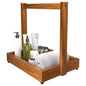 Teak Shower Caddy, Bathroom Organizer Basket with Non-Slip Base | Versatile Teak Basket Stores Toiletries, Towels, Toilet Paper, Spices or Fruit, with a Non-slip Base for Stable Placement - size: 1 Tier