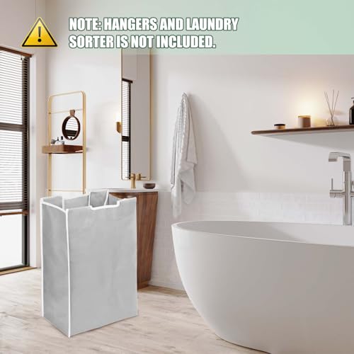 3 Pcs Laundry Sorter Replacement Bags Hamper Cart Removable Replacement Laundry Storage Organizer Bag Hamper Liner, 14.9 x 9 x 21.7 Inch (Light Gray)