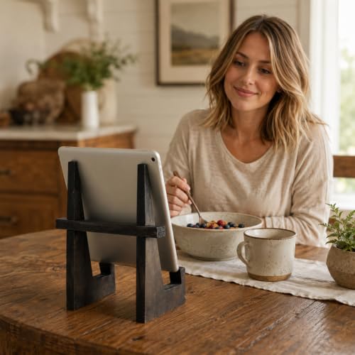 Wood Display Easel Multiuse Holder for Decor Bowl Plate Frame Cookbook