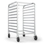 TenUp 10-Tier NSF Aluminum Sheet Pan Rack, Commercial Bakery Cooling & Storage Cart with Wheels, Heavy-Duty Bun Rack – 26" L x 20" W x 38" H - size: Full Size 10-Tier