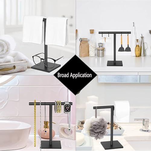 Freestanding Hand Towel Holder Countertop Modern Stand Towel Rack with Square Base Space Saving 304 Stainless Steel Hand Towel Holder Matte Black Finished - color: Freestanding Stainless Steel Towel Rack Matte Black on Countertop