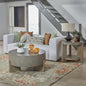 Liberty Furniture Affinity 3 Piece Set - Round Cocktail Table, 2 End Tables - Dusty Taupe Faux Concrete Tops - size: 3 Piece- Round Cocktail Table, 2 End Tables