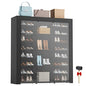 9-Tier Large Tall Shoe Rack with Covers 40-46 Pairs, Sneaker Rack Organizer Shoes Cabinet Closed Shelves Shoe Stand Holder for Garage Bedroom,Zapateras Organizer for Shoes 50 Pares