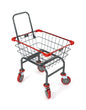U HANDDLE Grocery & Laundry CART 1.5 Bushel (Gunpowder Metal) Red, Blue Trim (Red) - color: Red