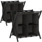 aboxoo 2 Pack Luggage Rack with storage, Guest Room Folding Suitcase Stands, Holds up to 120 lb, Space Saving Suitcase Holders for guest room, Bedroom Hotel, Black