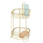 iDesign 2-Tier Square Shower Caddy Organizer, Gold | Bathroom, Freestanding
