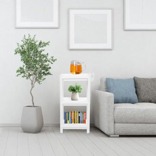 Tissting Bathroom Storage Rack 3-Tier, Plastic Freestanding Shelf | Multifunctional Organizer | Living Room & Bedroom & Kitchen | Space Saver(3 layers) - color: 3 Layers
