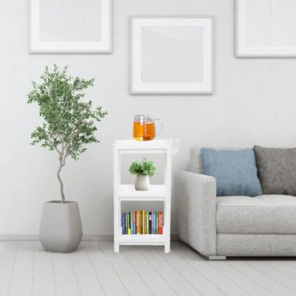 Tissting Bathroom Storage Rack 3-Tier, Plastic Freestanding Shelf | Multifunctional Organizer | Living Room & Bedroom & Kitchen | Space Saver(3 layers) - color: 3 Layers