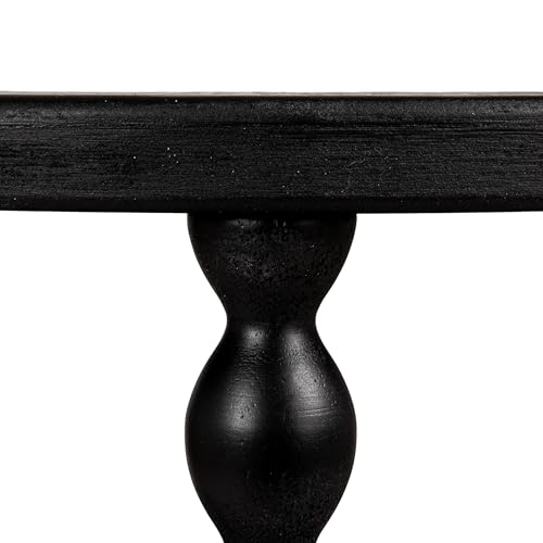 Creative Co-Op Bobbin Leg Round Wood Accent Table, Black - color: Black, size: 15.75"L x 15.75"W x 29.5"H