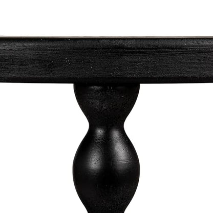 Creative Co-Op Bobbin Leg Round Wood Accent Table, Black - color: Black, size: 15.75"L x 15.75"W x 29.5"H