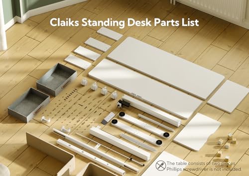 Claiks Standing Desk with Drawers, Adjustable Stand Up Electric Standing Desk Adjustable Height with Storage Shelf and Splice Board, 63 Inch, White - color: White, size: 63×23.6