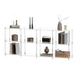 Acrylic Long Bookshelf, Low Horizontal Bookcase with 8 Cube Storage, 3-Tier, Modern Clear Open Book Shelf for Living Room, Office,Bedroom, 11.8''D x 62.2''W x 26.6''H