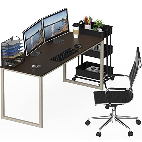 SHW Mission 55-Inch Home Office Computer Desk, Espresso - color: Espresso, size: 55-Inch