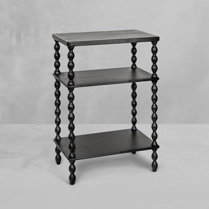 Creative Co-Op Bobbin Leg Rectangle Wood Accent Table, Black - color: Black, size: 20.5"L x 13.5"W x 29.5"H