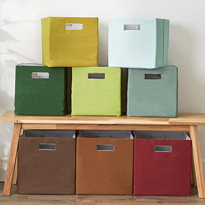 DII Collapsible Polyester Storage Cube, Solid, Lightweight and Durable, Small Square, 11x11x11, Bark Brown - color: Bark Brown, size: Small Square, 11x11x11"