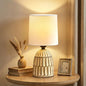 EJIAXIN Small Table Lamp -13.5" Boho Lamp - Bedside Lamps - Farmhouse Rustic Ceramic Table Lamp for Bedroom, Living Room, Nightstand, Office, Side Desk Lamp, End Table Lamp - style: Retro