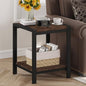 BON AUGURE End Table, Small Side Table for Living Room, Night Stand, Bedside Tables with 2-Tier Storage Shelves for Bedroom, Small Spaces (Rustic Oak) - color: Rustic Oak