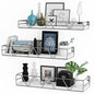 Amaoot Floating Shelves Set of 3, Home Wood Wall Shelf, Farmhouse Shelf for Bedroom, Wall Mounted Floating Shelf for Living Room, Bedroom, Bathroom, Kitchen, Office (Gray) - color: Grey