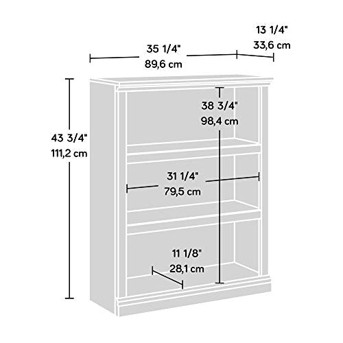 Sauder Miscellaneous Storage 3-Shelf Bookcase/ Book shelf, Mystic Oak finish - color: Mystic Oak Finish