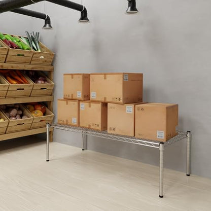21" Deep x 48" Wide x 14" Height Wire Shelving Kit | 1-Tier | NSF Commercial Storage Rack Unit - size: 21" Deep x 48" Wide