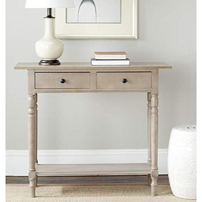 SAFAVIEH Home Collection – Rosemary Dark Cherry Console Table with Drawers & Shelf, Classic Contemporary Storage Console, Turned Leg Design (AMH5705D) - color: Dark Cherry