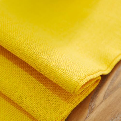 4 Piece Soft Handmade Faux Linen Place Mats Heat Resistant Dining Table Place Mats Kitchen Table Mats 12x18 Yellow - color: Yellow, size: Rectangular Placemats 12" x 18"