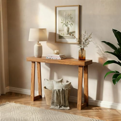 Plank+Beam Classic Console Table, 36 Inch, Pecan | Non-Toxic Finishes, Versatile Design, Elegant Details, Easy Assembly, Quick Setup, Solid Wood - color: Pecan, size: 36" Console Table