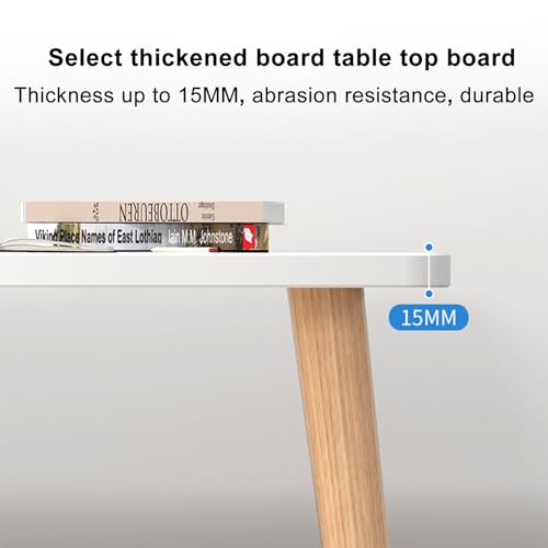 Writing Desks for Home Office, Wood Computer Desk, Modern Simple Style Home Office Gaming Desk, Basic Writing Table for Small Spaces, Laptop Computer Table, Study Desk with Solid Legs (White)