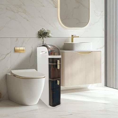 Bathroom Floor Cabinet, Narrow Bathroom Storage Cabinet, Mobile and No Installation Required, Perfect for Small Space Laundry Rooms, Toilet Areas and Living Room Gaps - size: 3-Tiers