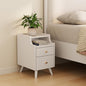 AQIMUELE Wood Nightstand, White Nightstand with 2 Drawers, Bedside Table for Bedroom - color: 1 Pc(white), size: 15.74''D*15.74''W*19.68''H